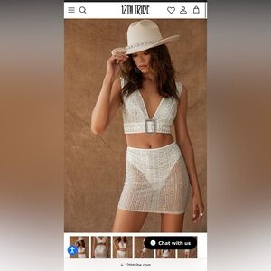 12th Tribe Violet White Rhinestone Set